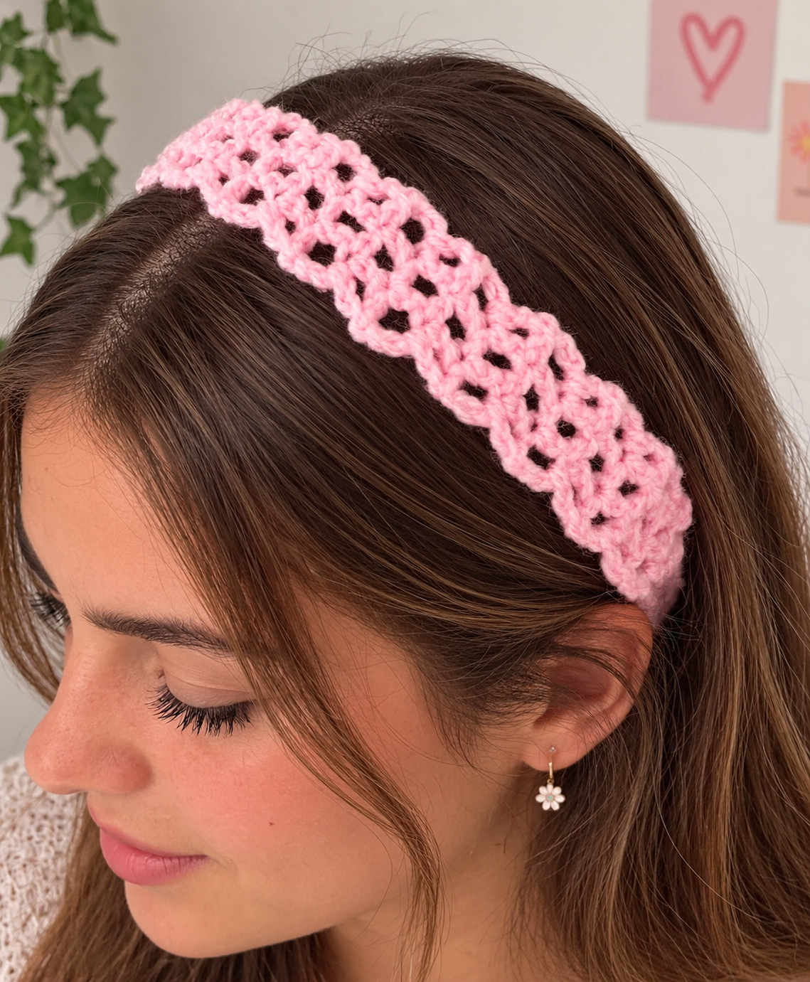 Diadema Rosé Lace